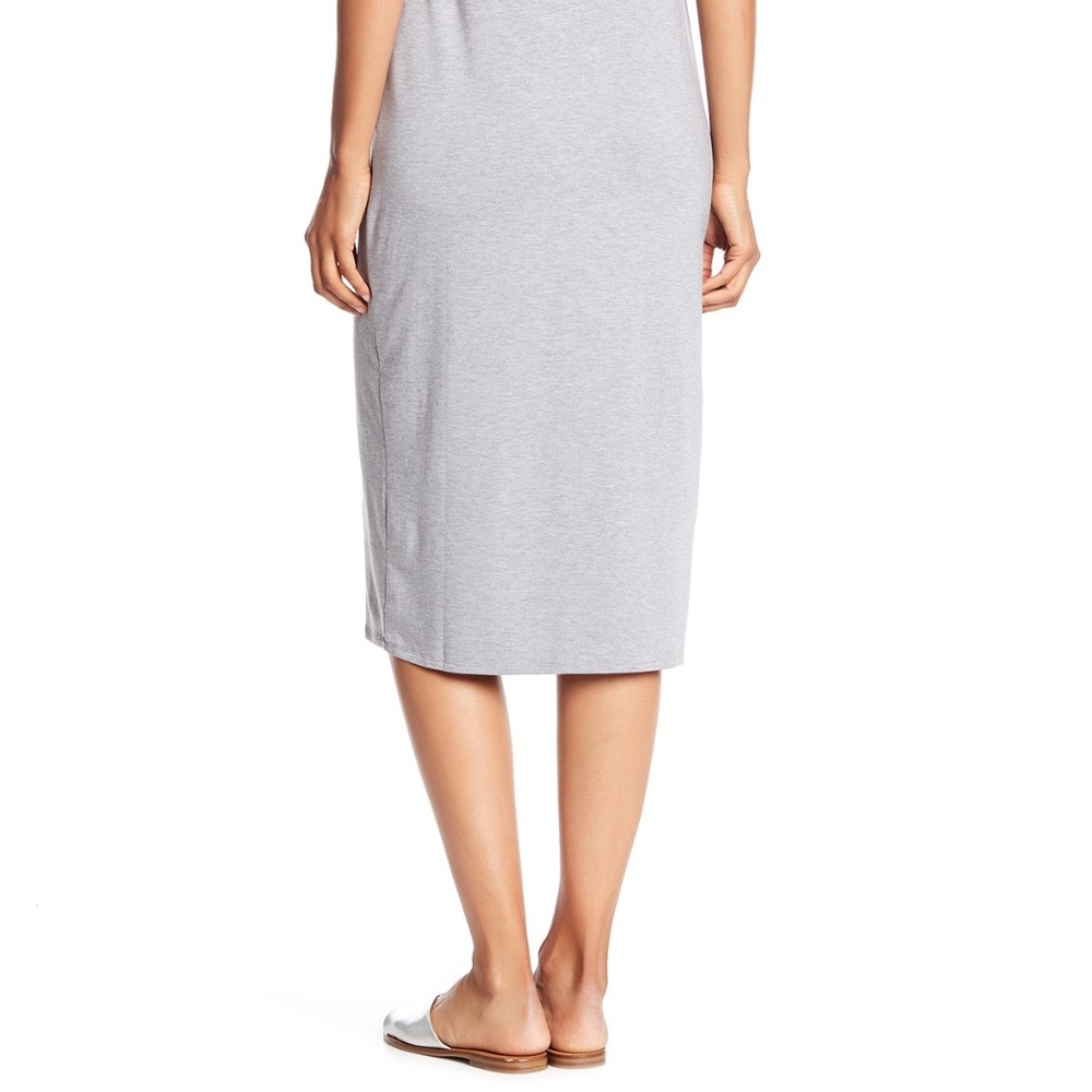 JOAN VASS Midi Knit Grey Tank Dress - Picture 5 of 5